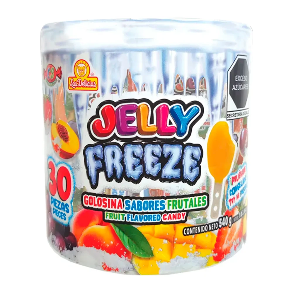 Pirulito Las Delicias Jelly Freeze Pote 540G