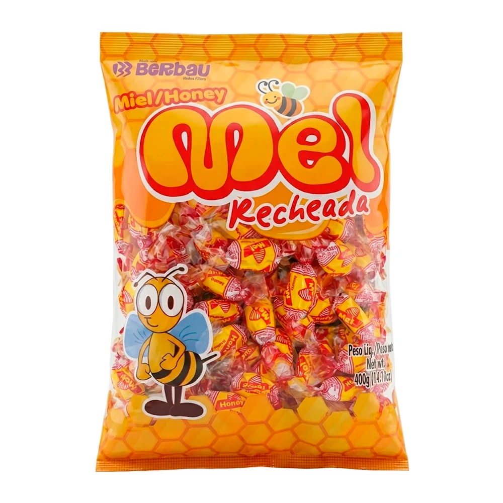 Bala Berbau Recheado De Mel Pacote 400G