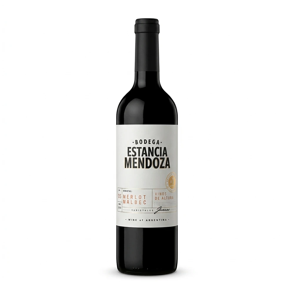 Vinho Argentino Estancia Mendoza Merlot Malbec Garrafa 750ml