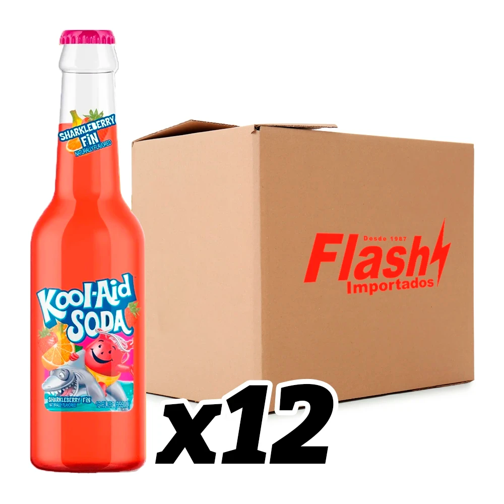 Refrigerante Kool Aid Sharkleberry Caixa 12X355Ml