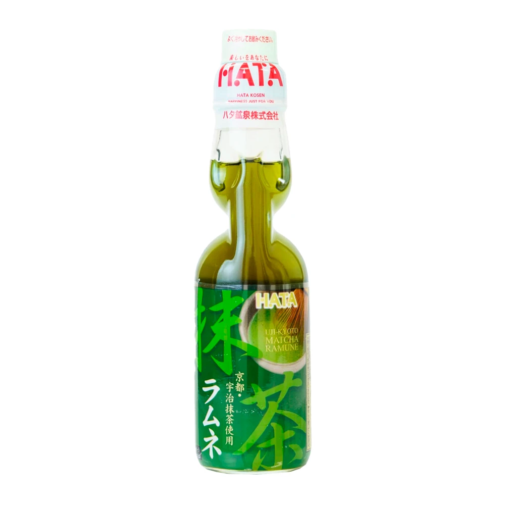 Refrigerante Japonês Ramune Matcha Garrafa 200Ml