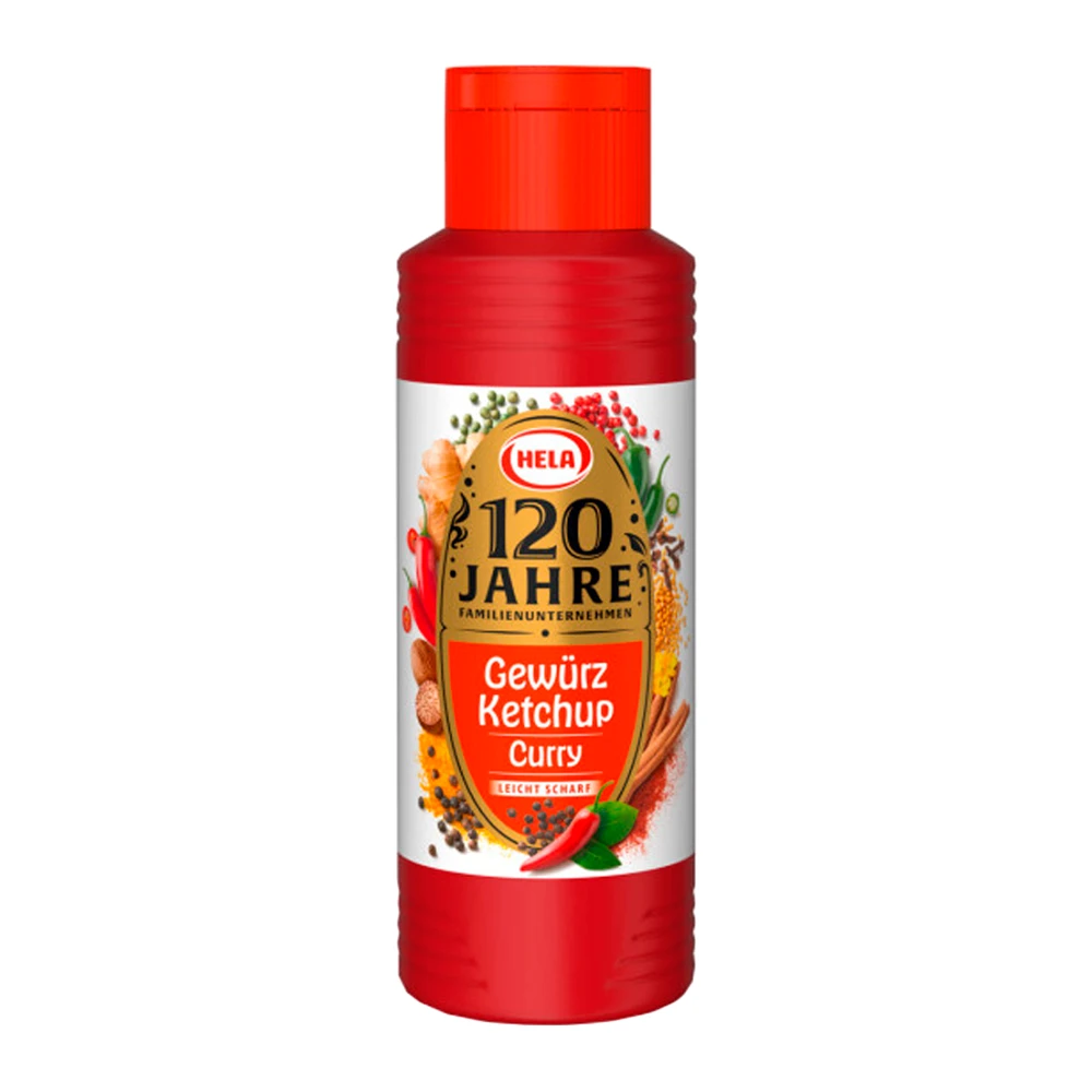 Ketchup Hela Com Curry Picante Pet 300Ml