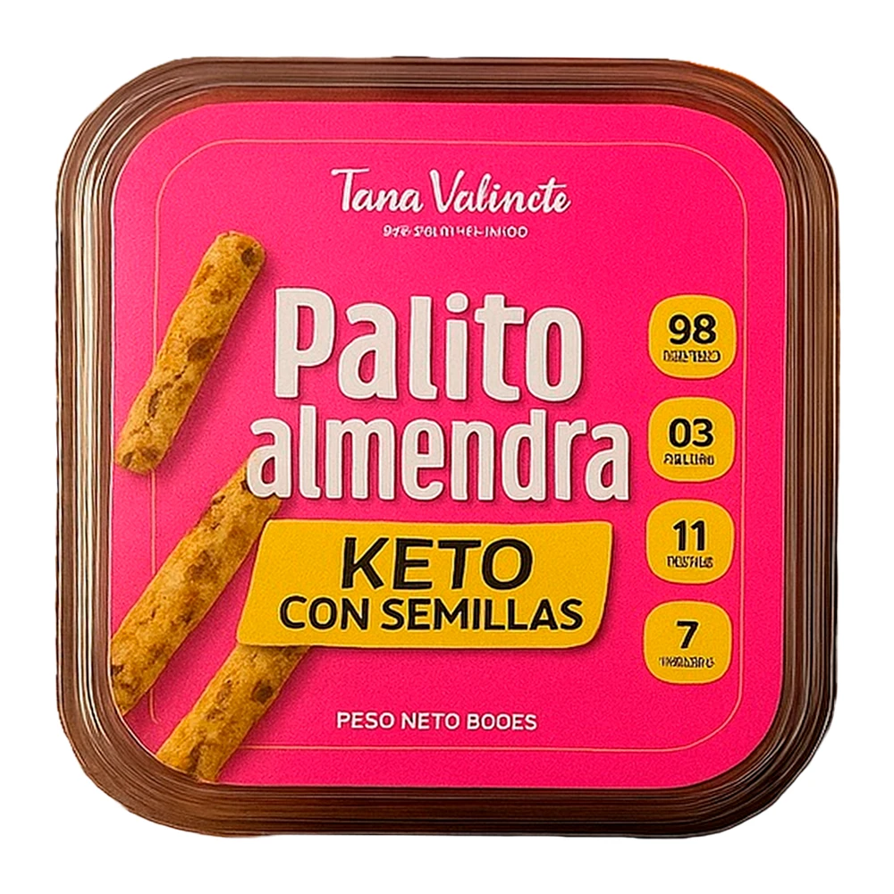 Palito Salgado Tana Valinoti de Amêndoas Pacote 60G