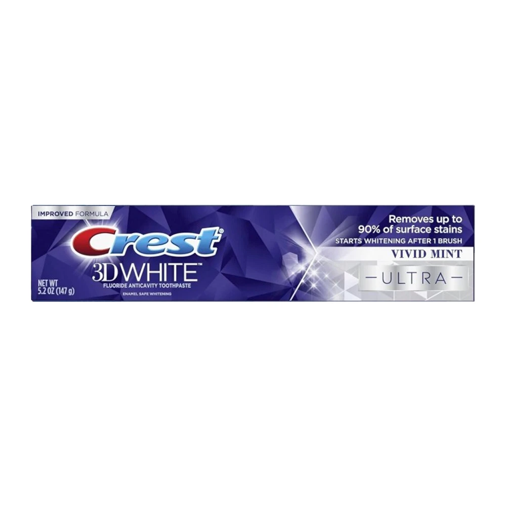 Creme Dental Crest 3D White Ultra Vivid Mint 5.2Oz 147G