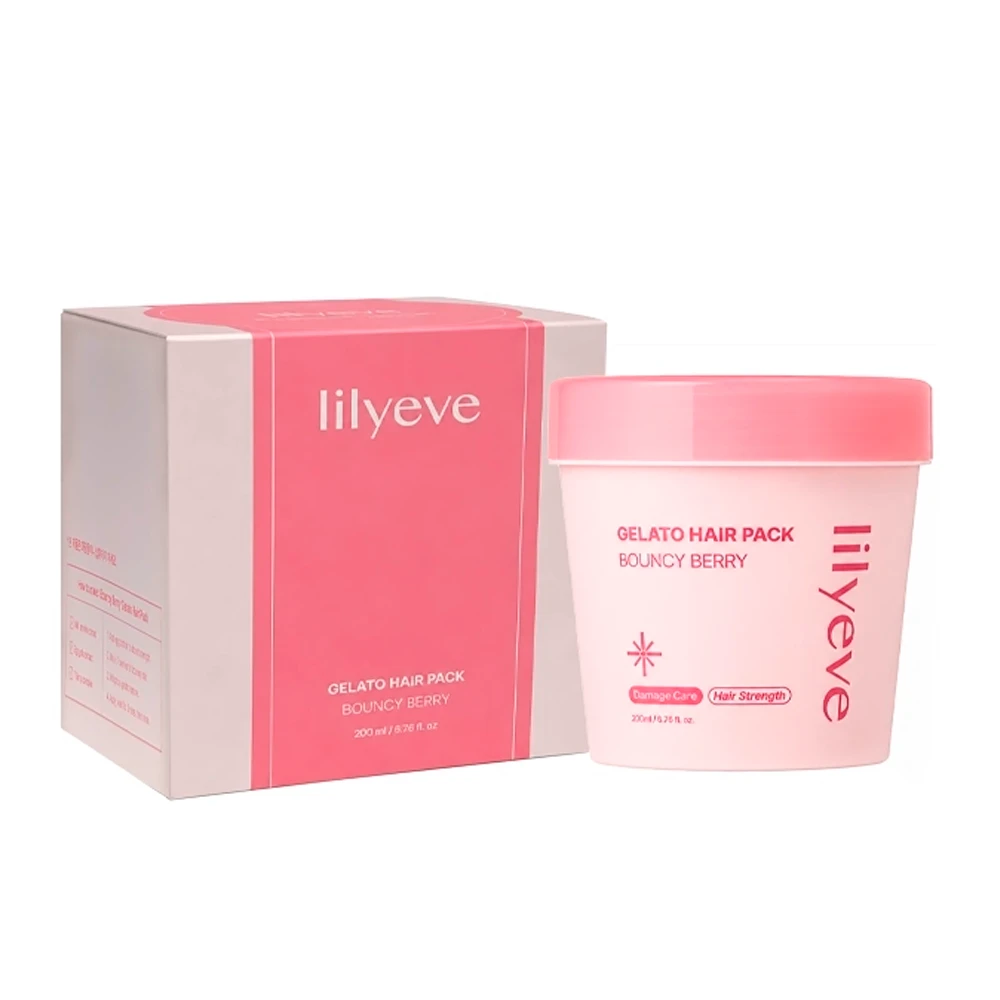 Máscara de Tratamento Lilyeve Gelato Hair Pack Bouncy Berry Pote 200Ml