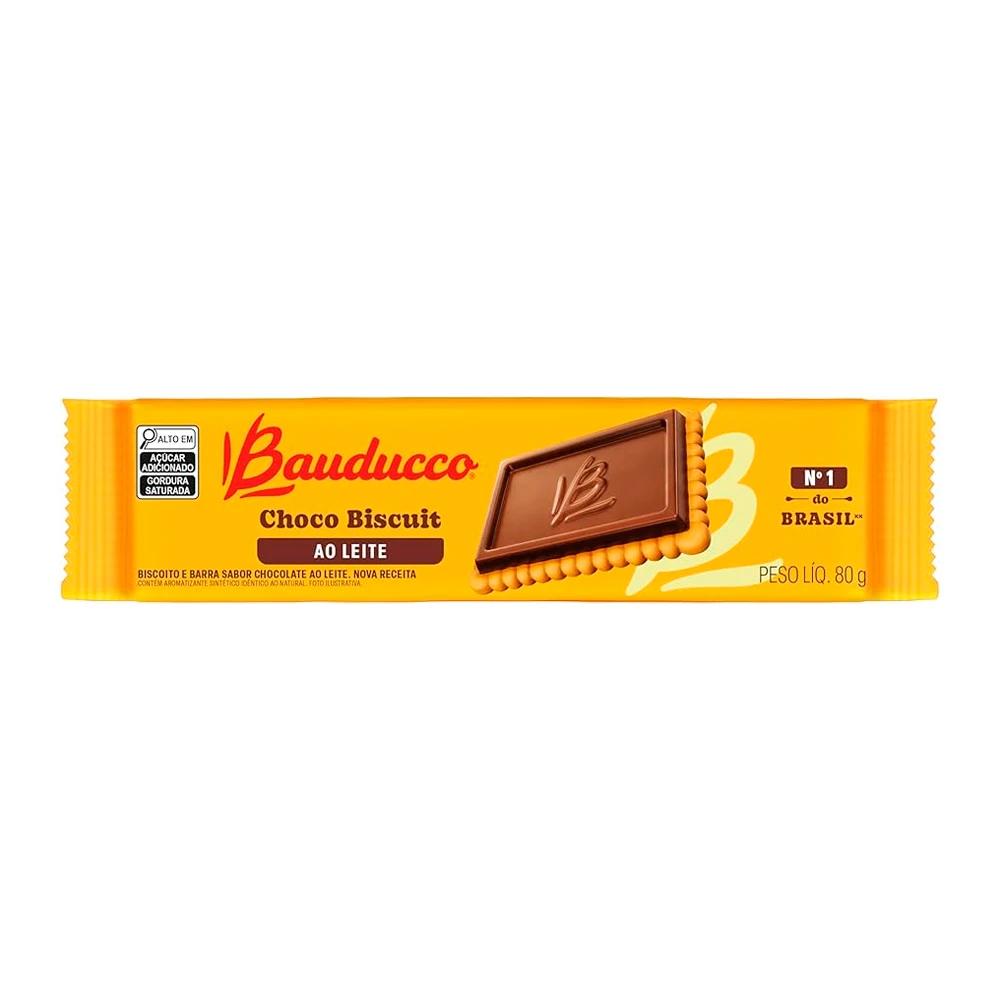 Biscoito Bauducco Chocobiscuit Ao Leite 80G