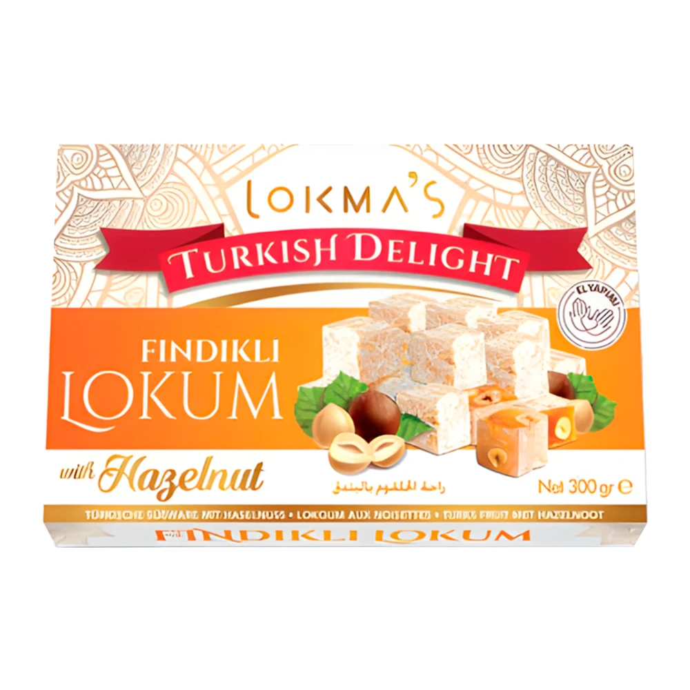 Doce Turco Lokma´s Lokum Avelã Caixa 300G