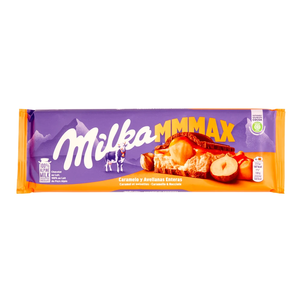 Barra Chocolate Milka Toffee e Avelãs Inteiras 300G