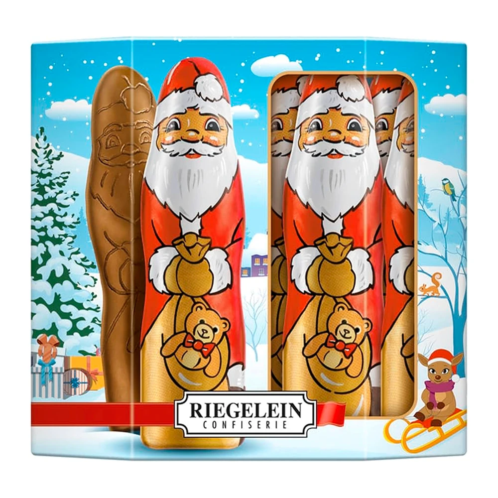 Chocolate Riegelein Papa Noel 10 Unidades Com 12.5G