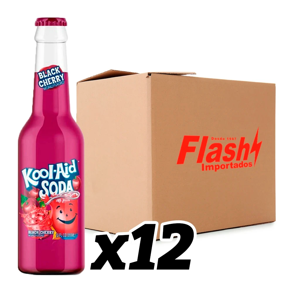 Refrigerante Kool Aid Black Cherry Caixa 12X355Ml