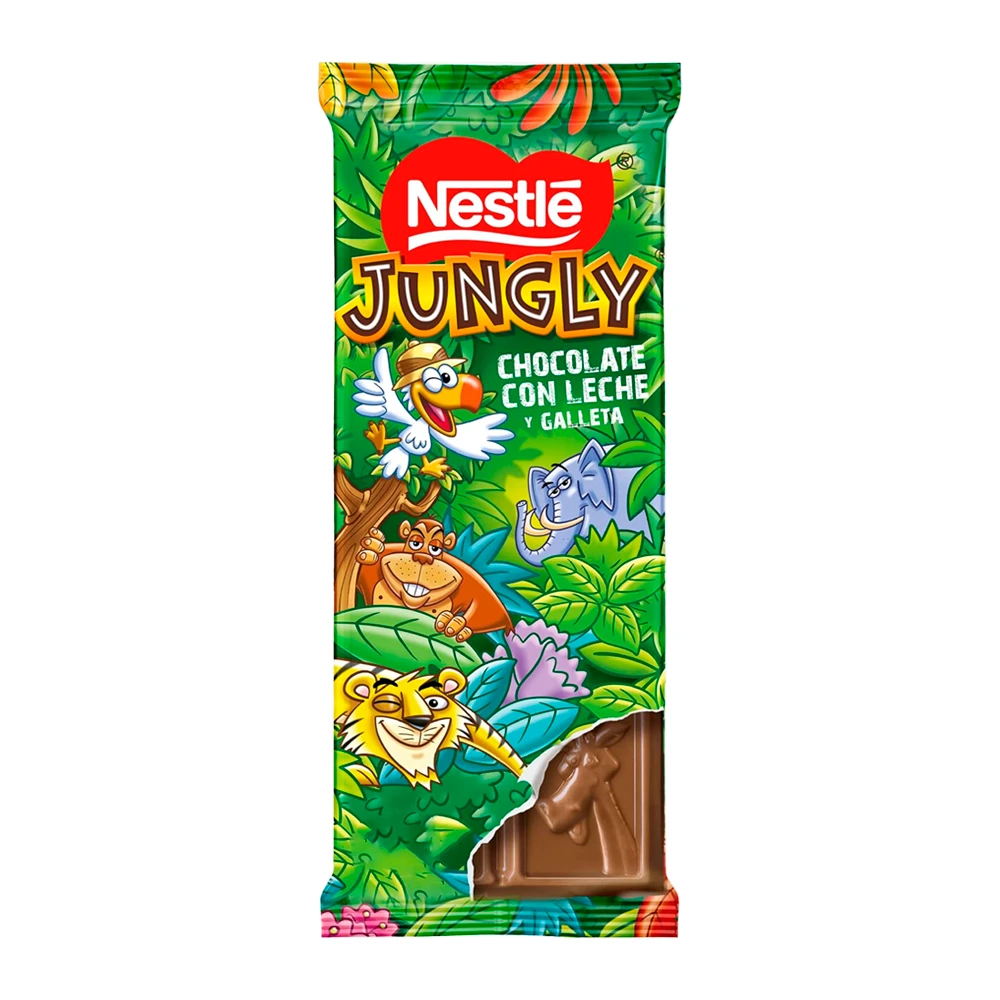 Barra Chocolate Nestle Jungly Ao Leite e Biscoito 90G
