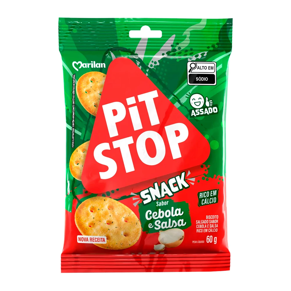 Salgadinho Pit Stop Cebola e Salsa Pacote 60G