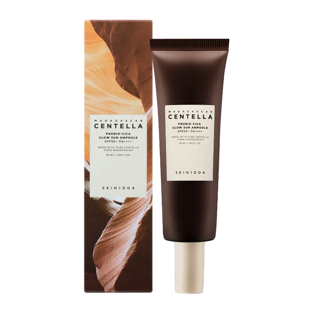 Protetor Solar Skin 1004 Madagascar Centella Probio-Cica Glow Sun Ampoule 50+ 50Ml