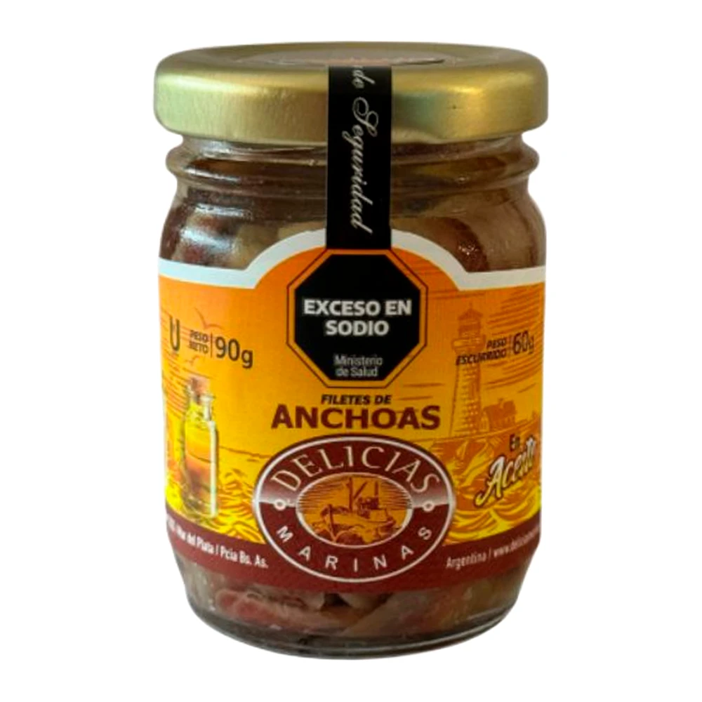 Anchovas Delícias Marinas em Azeite Pote 90G