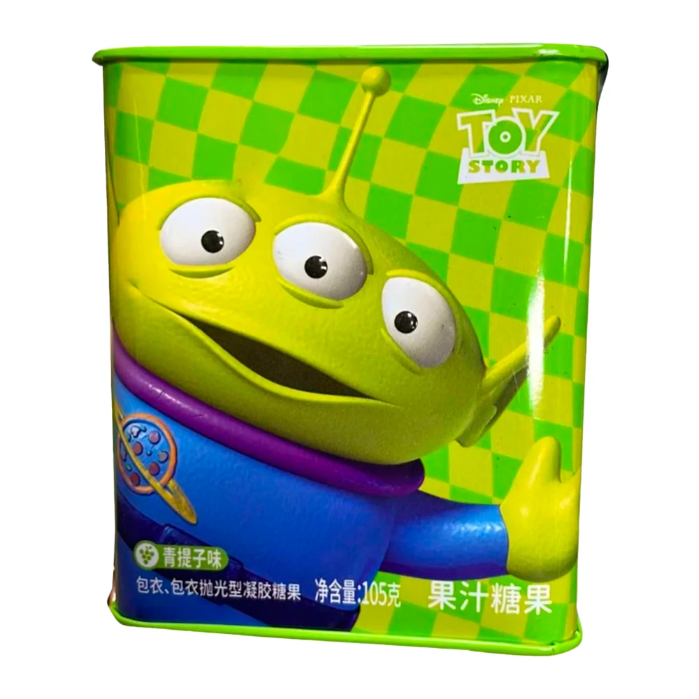 Bala de Gelatina Disney Toy Story Uva Verde Lata 105G
