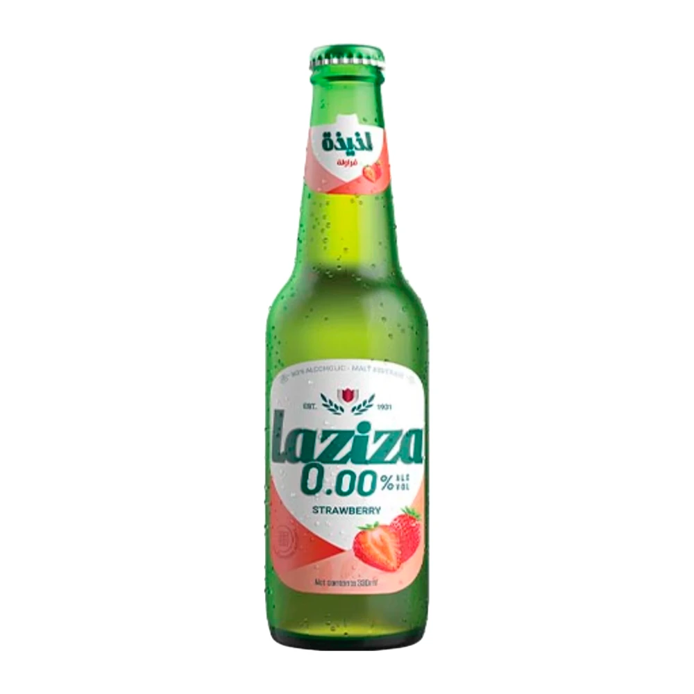 Cerveja Laziza 0,0% Sem Álcool Sabor Morango Ln 330Ml