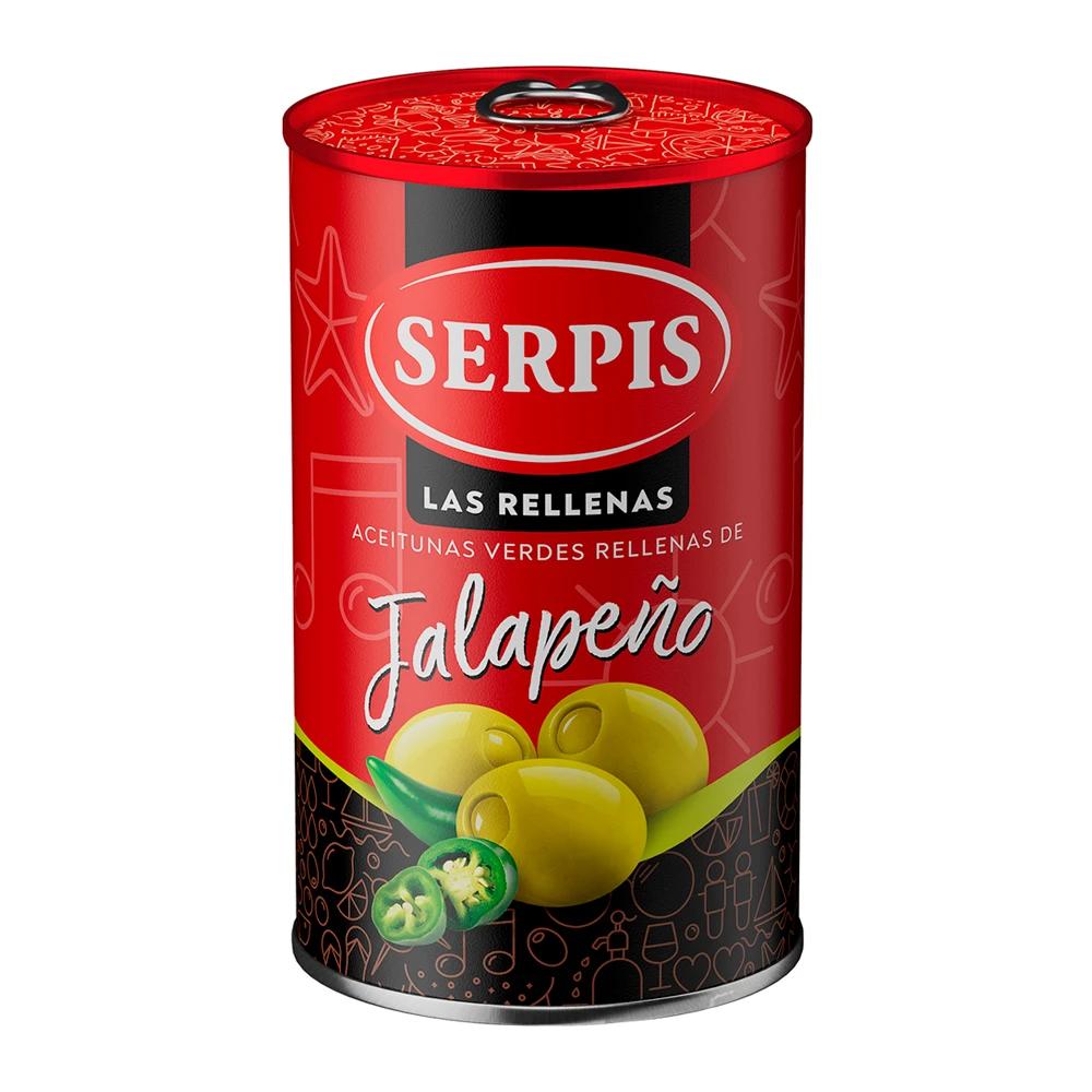 Azeitona Serpis Recheio de Jalapenho Lata 300G