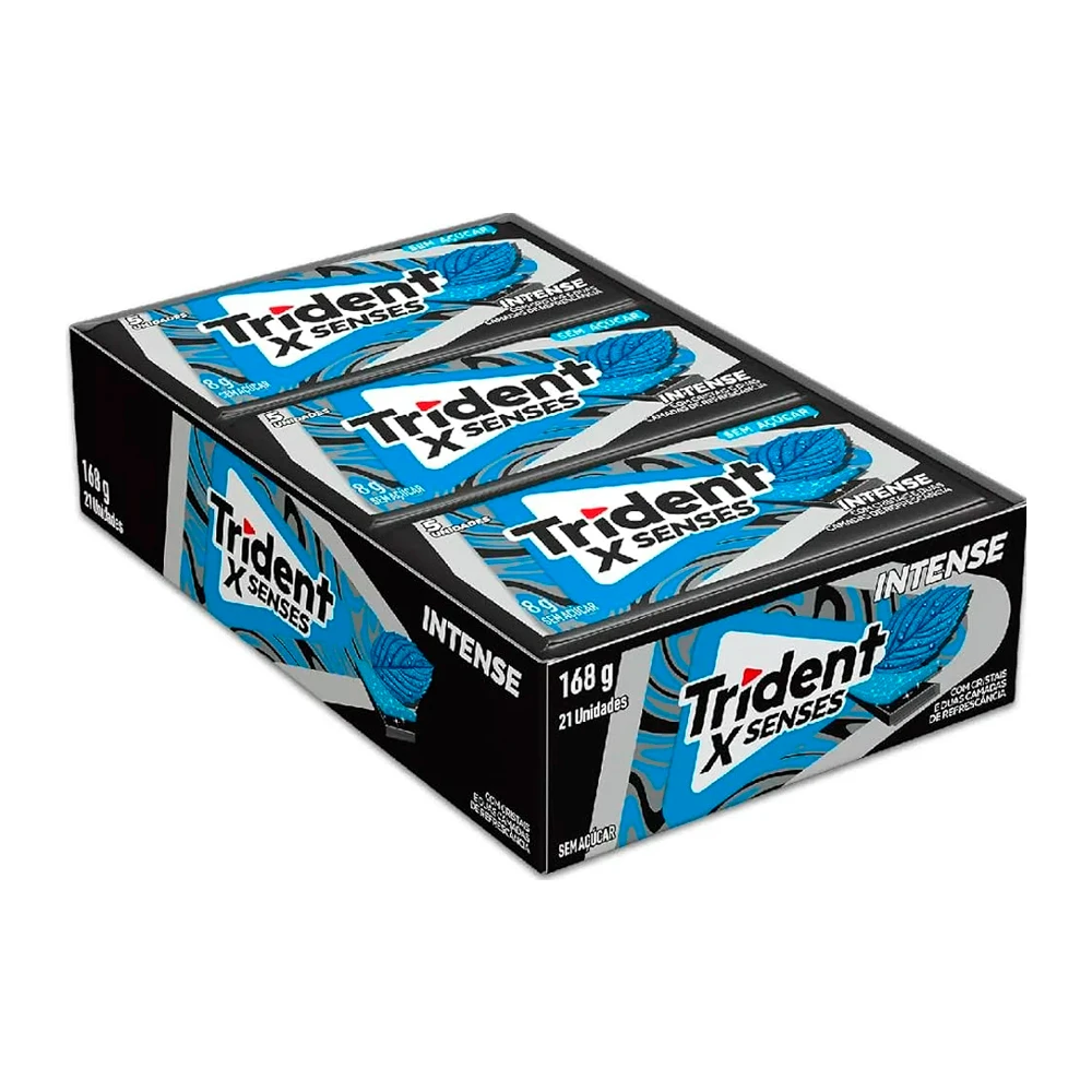 Chicletes Trident Fresh Intense Display 21x8g