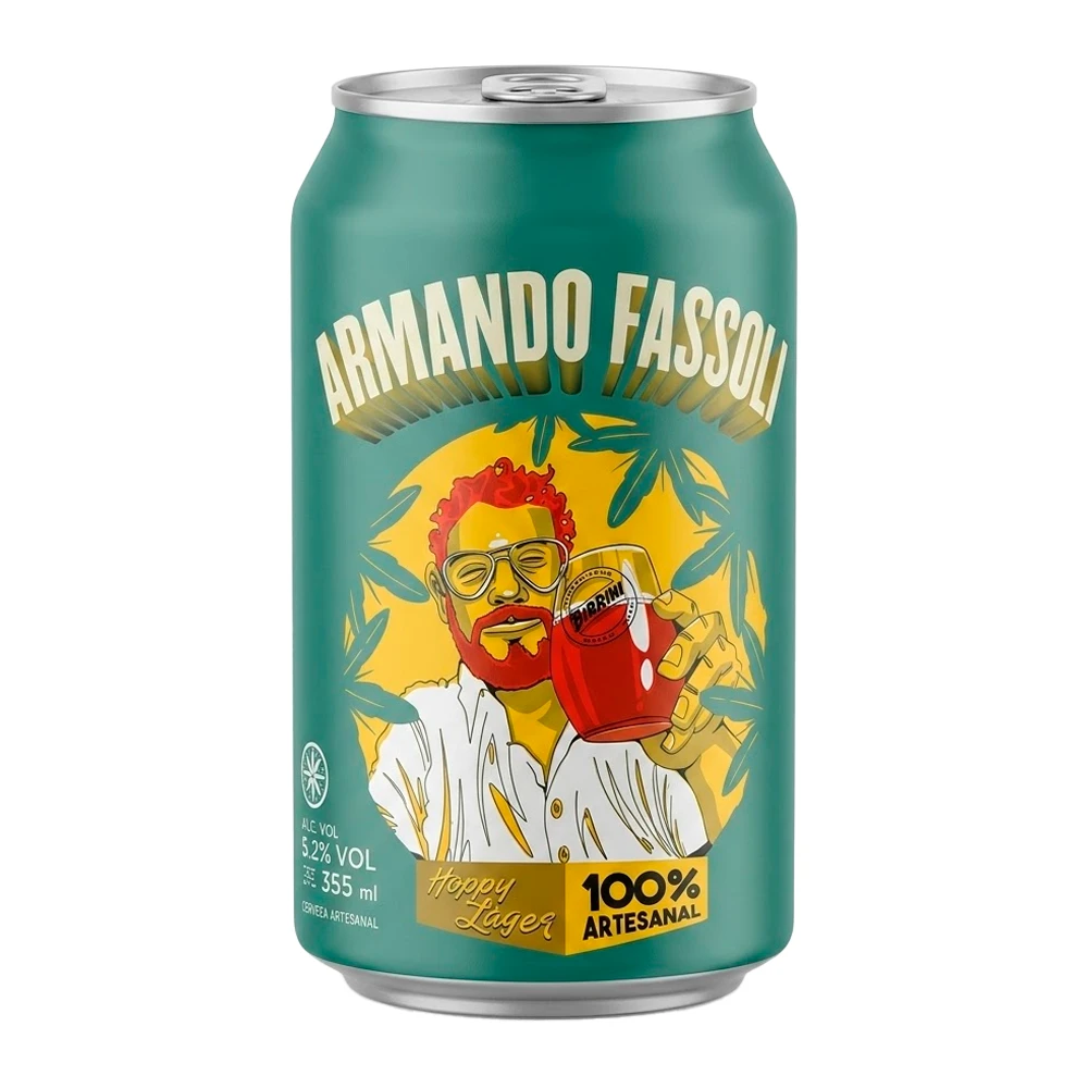 Cerveja Artesanal Sacramento Armando Fassoli Happy Lager Lata 355Ml