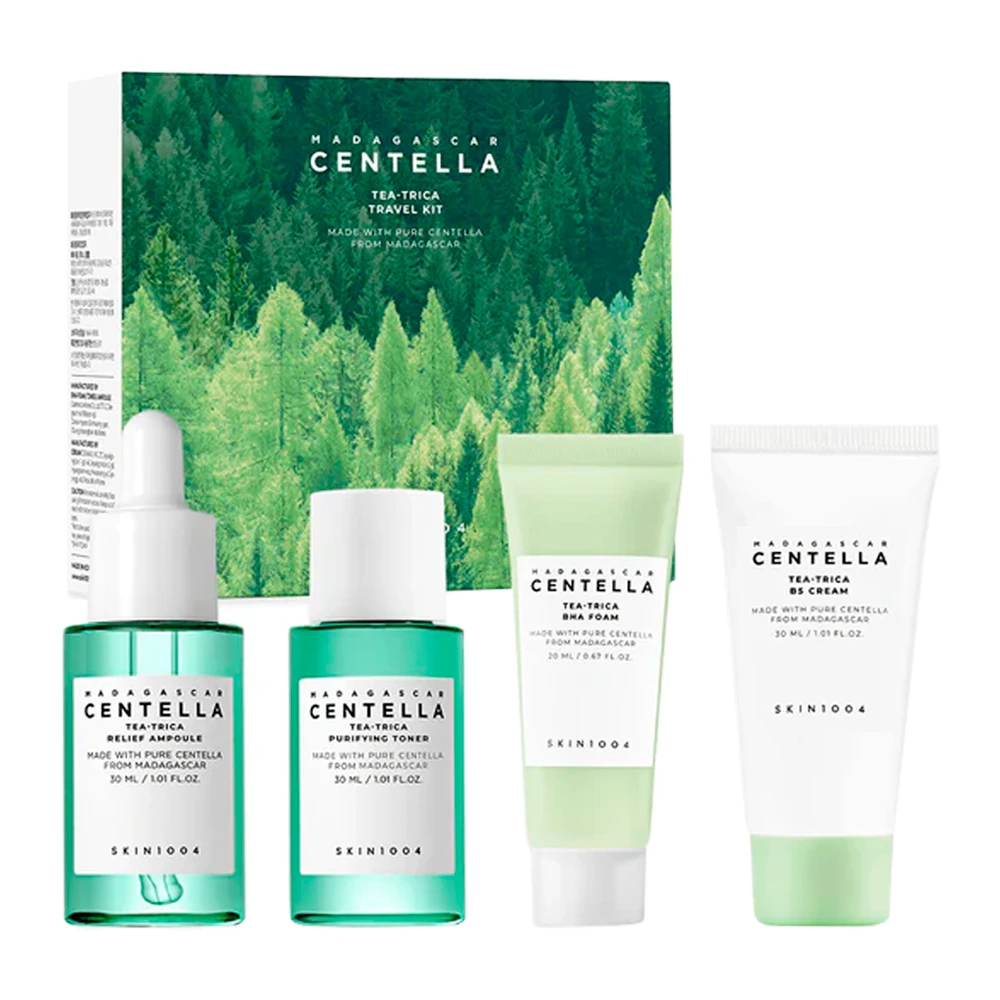 Kit Skin 1004 Madagascar Centella Tea-trica Travel 4 Peças