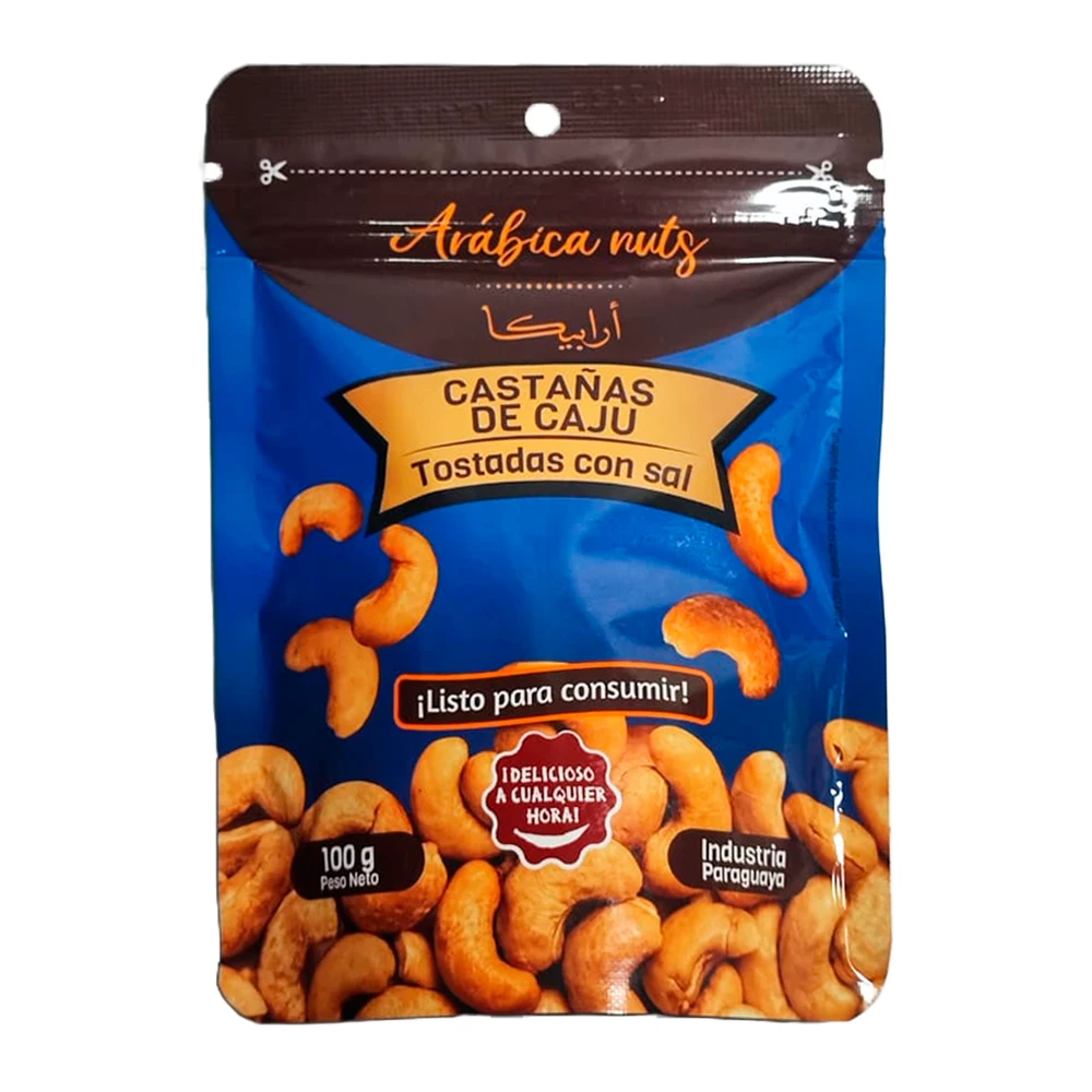 Castanhas Arabica Nuts Torrado Com Sal Pacote 100G