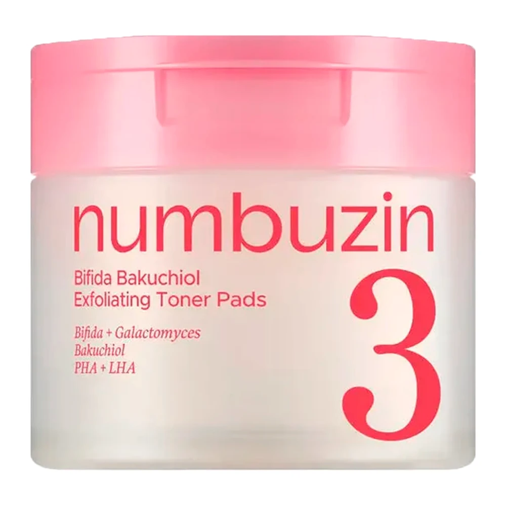 Almofadas Tônicas Numbuzin No.3 Bifida Bakuchiol Exfoliating 70 Unidades