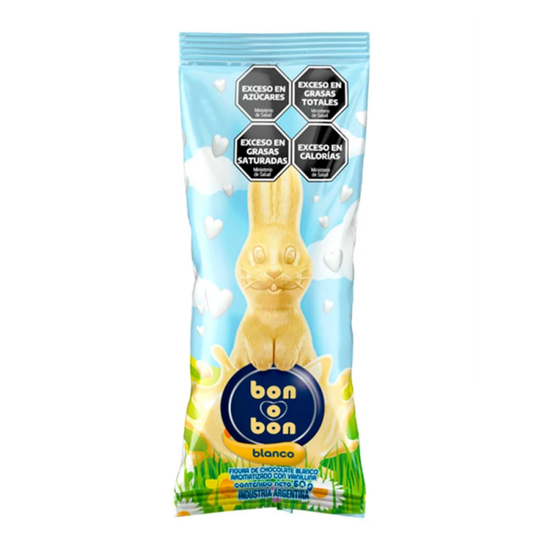 Coelho de Páscoa Branco Bon o Bon 50G Arcor