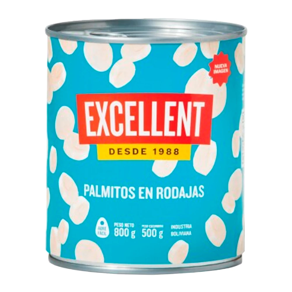 Palmito Excellent Rodela Lata 500G
