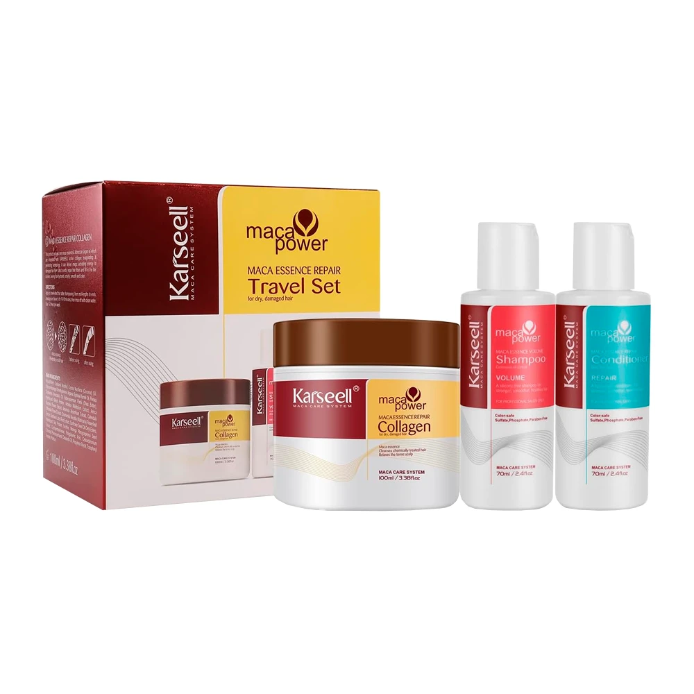 Kit Karseell (Shampoo + Condicionador + Máscara de Tratamento) Caixa 240Ml
