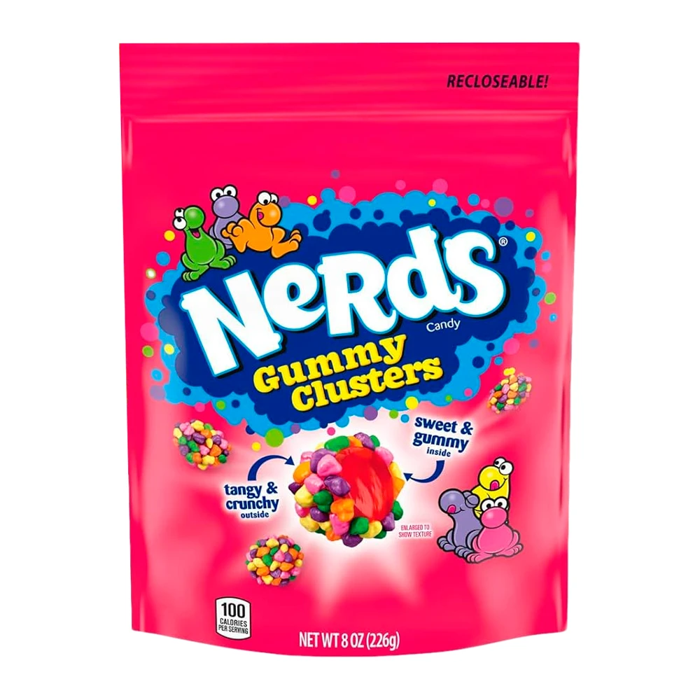 Bala Gelatina Nerds Gummy Clusters Rainbow Pacote 226G