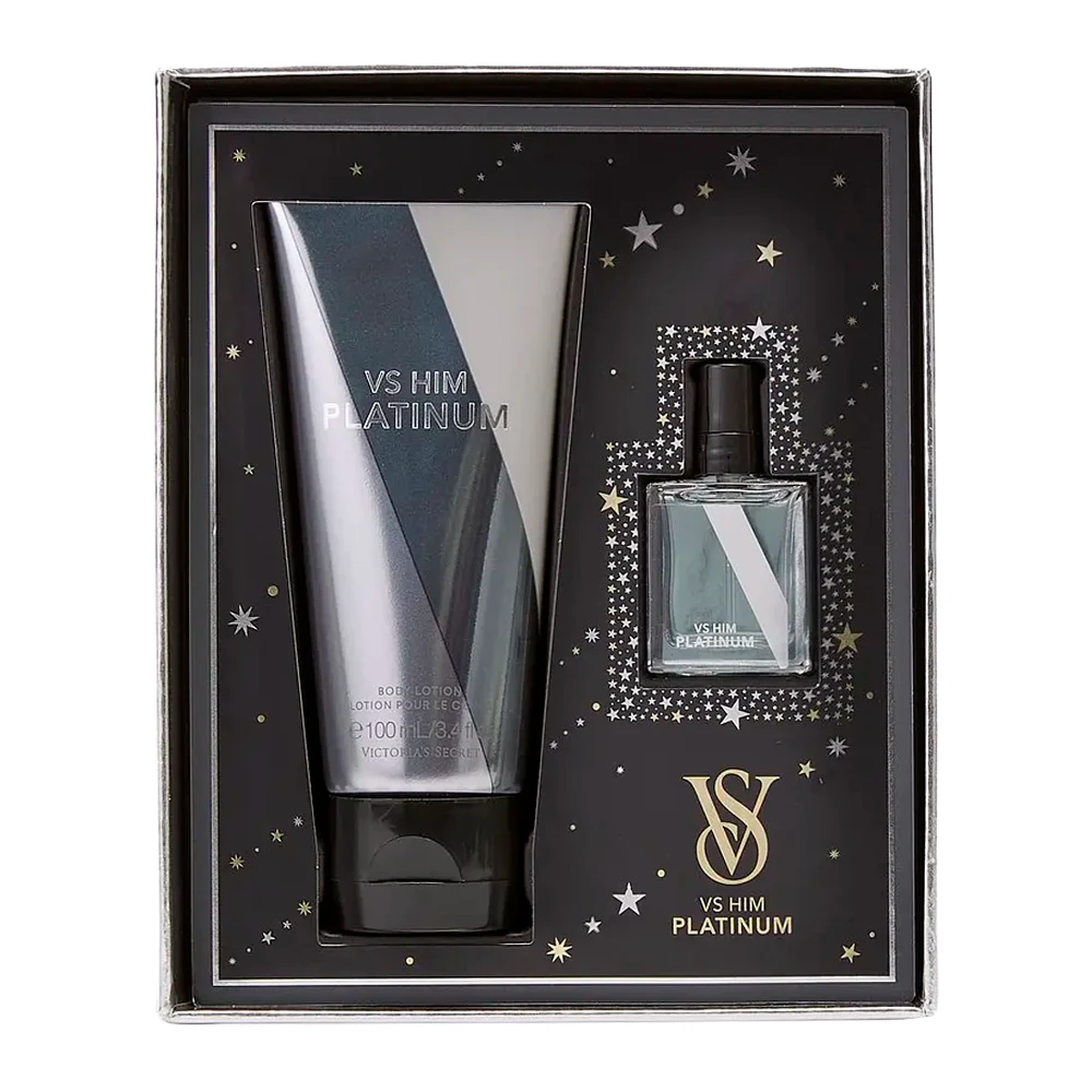 Kit Victoria's Secret Loção Corporal + Perfume Him Platinum