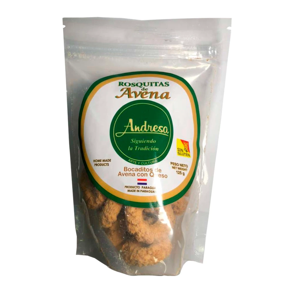 Salgadinho Andresa Rosquinha Aveia Pacote 125G
