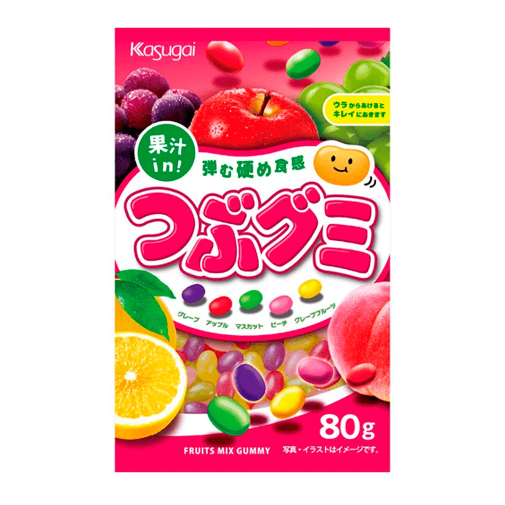 Bala De Gelatina Kasugai Gummy Mix Pacote 80G