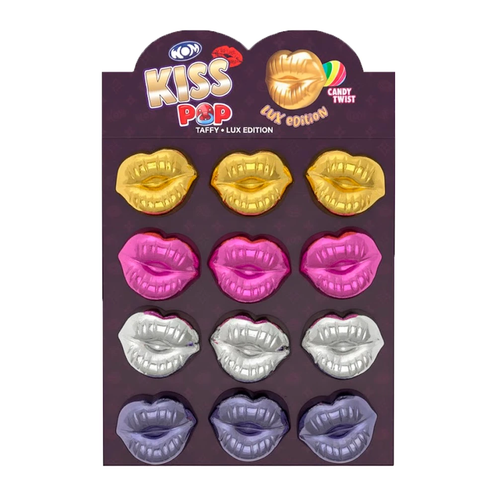 Bala Wom Kiss Pop Twist Caixa 12X15G