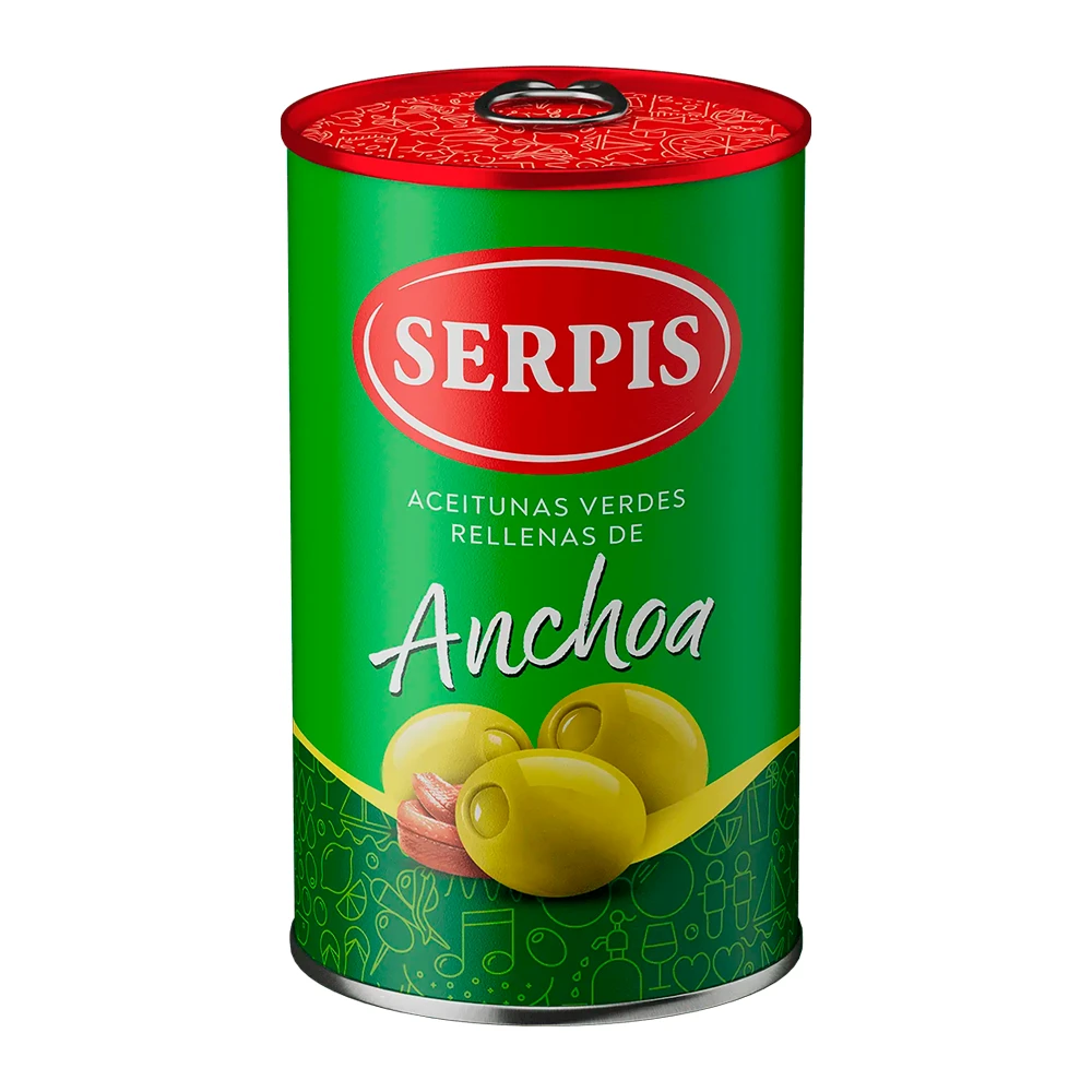 Azeitona Serpis Recheio de Anchoa Lata 300G