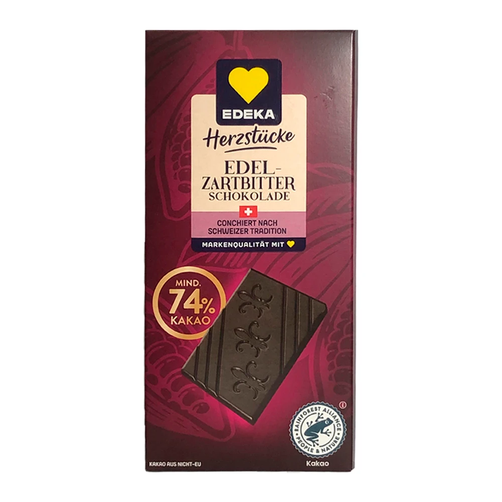 Tableta De Chocolate Edeka Dark 74% Cacao 100G