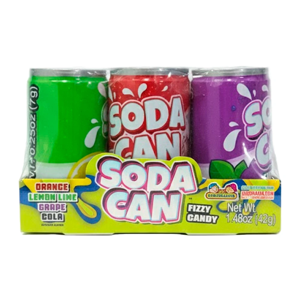 Bala Kidsmania Soda Can Fizzy Candy 42G