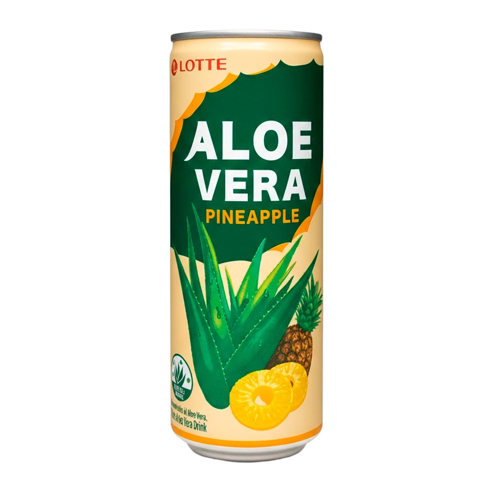 Suco de Abacaxi Com Aloe Vera Lotte Lata 240Ml