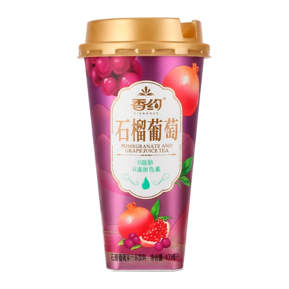 Chá Gelado Xiamgyve Romã e Uva Copo 400Ml