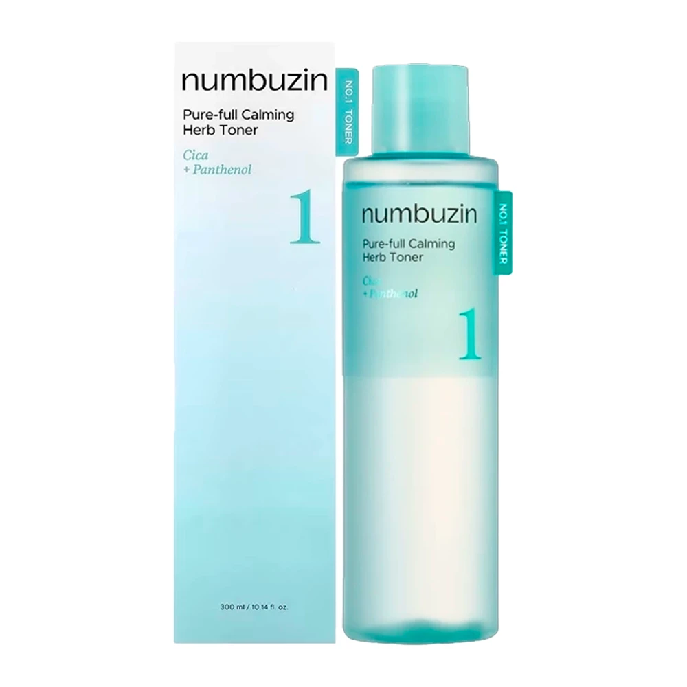 Tônico Facial Numbuzin No.1 Pure-Full Calming Herb Cica + Panthenol 300Ml