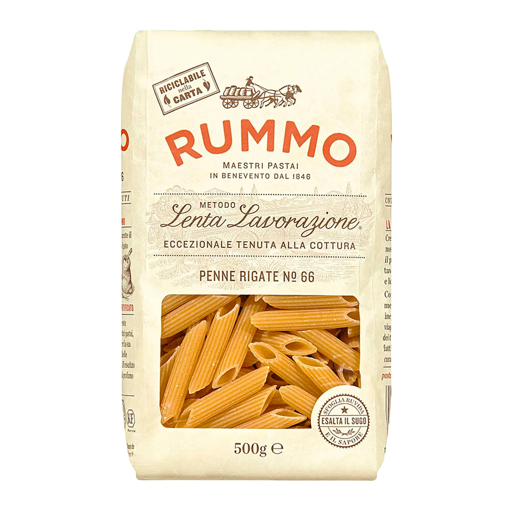 Macarrão Rummo Penne Rigate N66 Pacote 500G