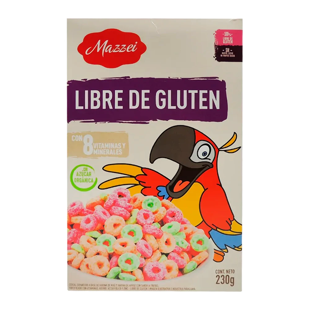 Cereal Matinal Mazzei Aros De Fruta Sim Gluten Caixa 230G
