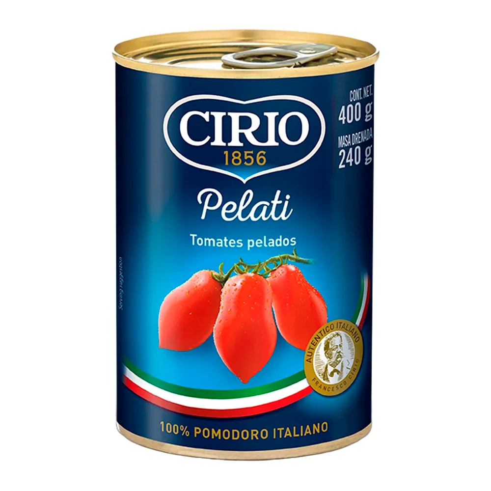 Tomate Enteiro Cirio Sem Pele Lata 400G