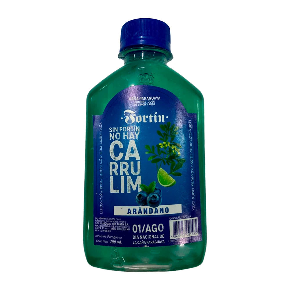 Cachaça Carrulim Fortin Mirtilo Pet 200Ml