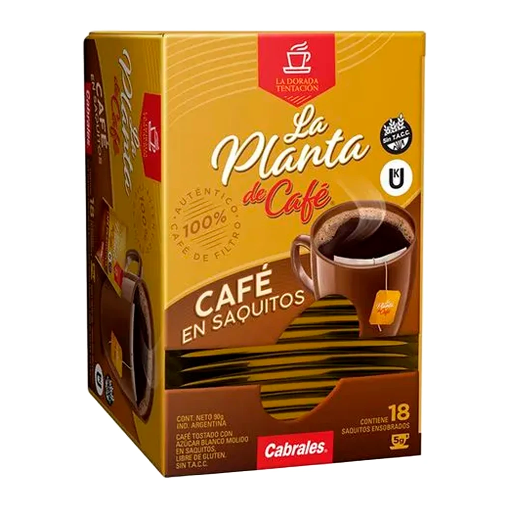 Café Em Sachet Cabrales Com Açúcar Caixa 18X5G