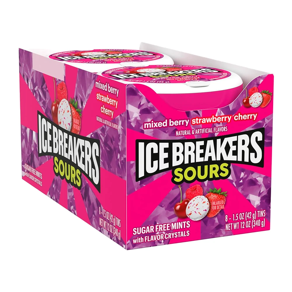 Bala Icebreakers Sour Mixed Berry Caixa 8X42G