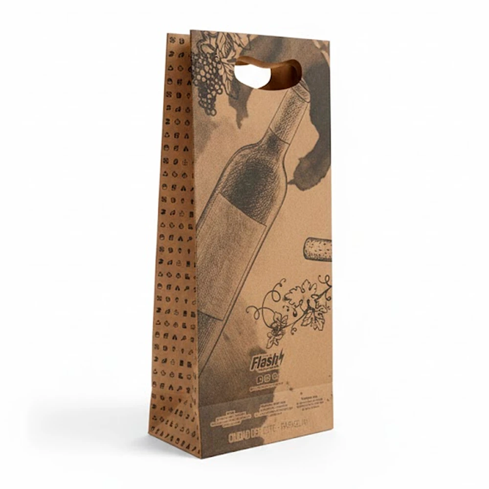 Bolsa de Presente Flash Para Vinho 16X21X07