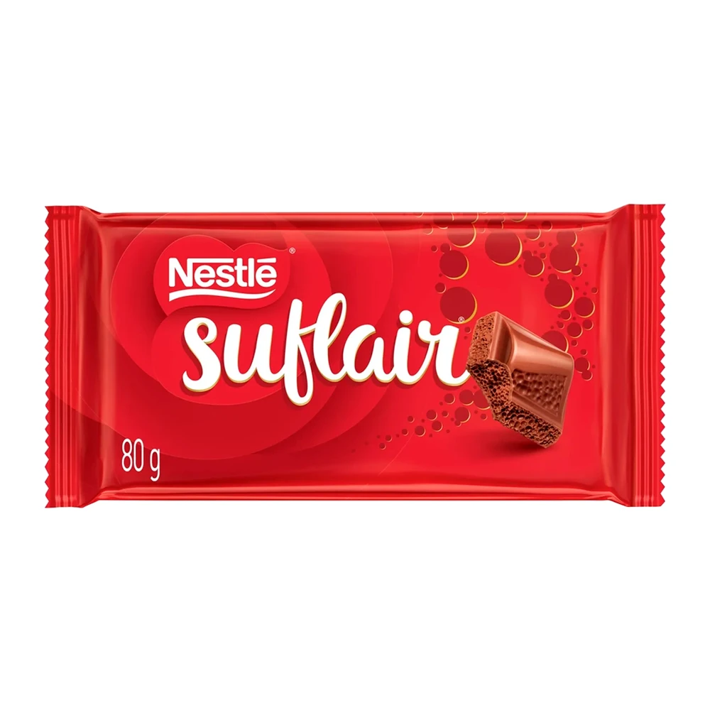 Tableta Chocolate Nestle Suflair Ao Leite 80G
