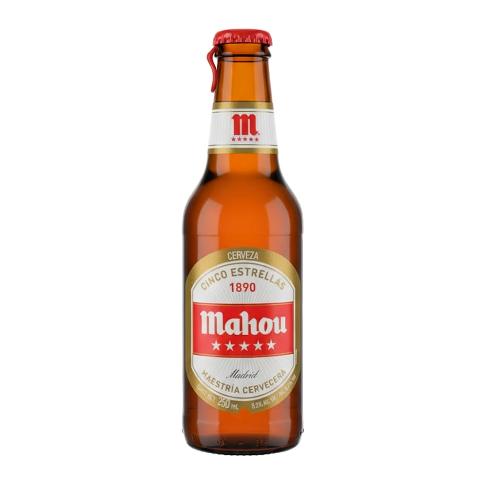 Cerveja Mahou 5 Estrelas Long Neck 250Ml