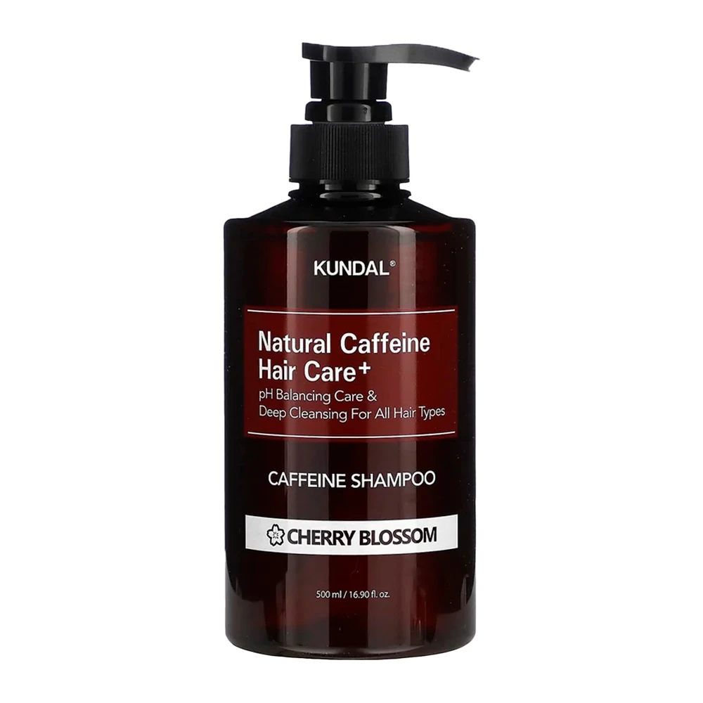 Shampoo Kundal Natural Caffeine Hair Care Cherry Blossom 500Ml